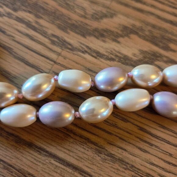 MONET Long Length Rope Pearls In Champagne, Cream, Light Mauve TIMELESS CHIC! - Picture 6 of 12